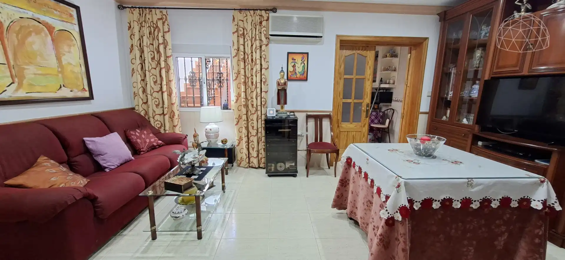 Wohnzimmer von Haus oder Chalet zum Verkauf in Sevilla mit Klimaanlage, Terrasse und Möbliert