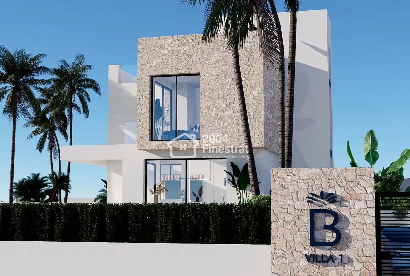 Vista exterior de Casa o xalet en venda en Finestrat amb Aire condicionat, Jardí privat i Terrassa