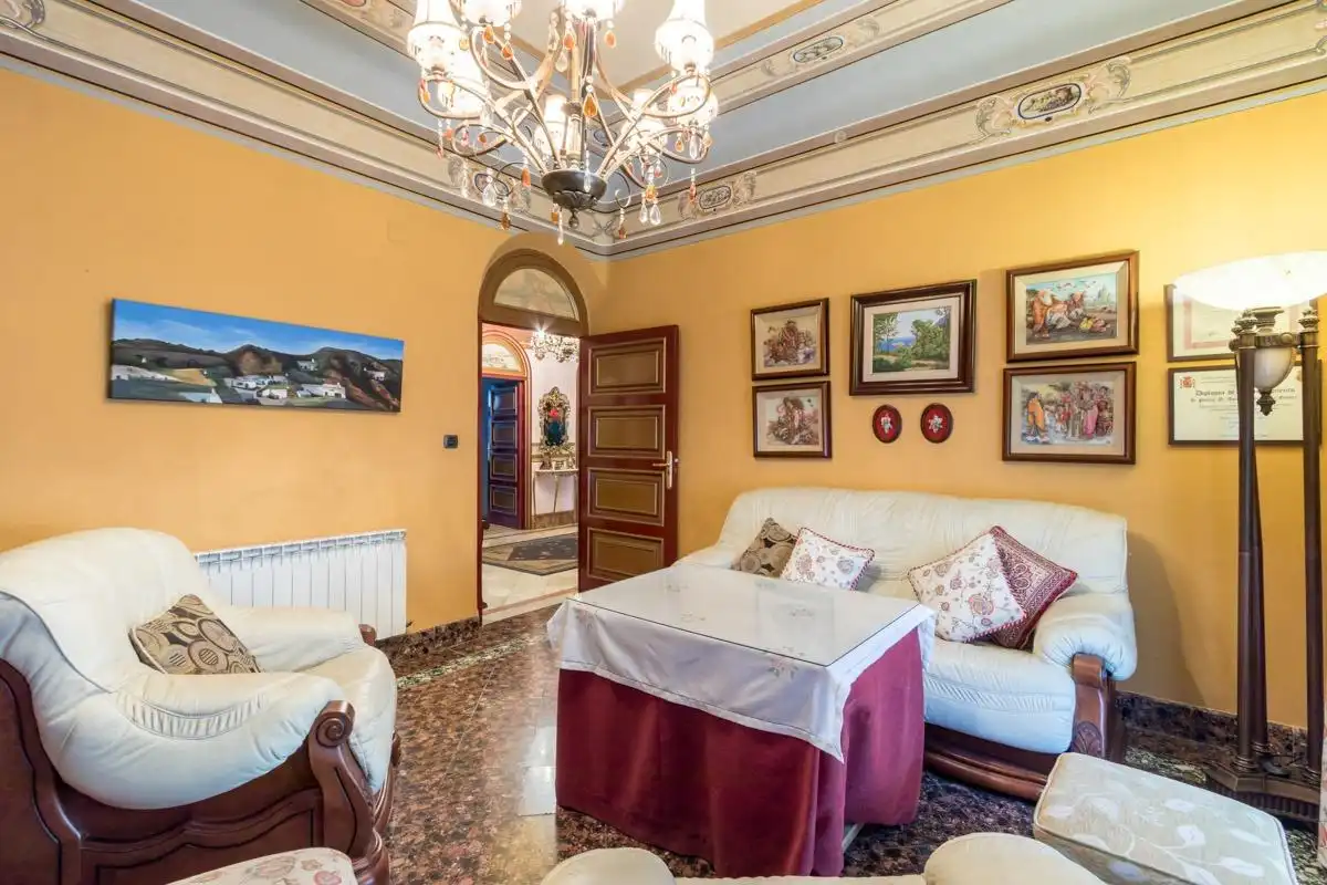 Sala d'estar de Casa o xalet en venda en Albolote amb Calefacció, Jardí privat i Terrassa