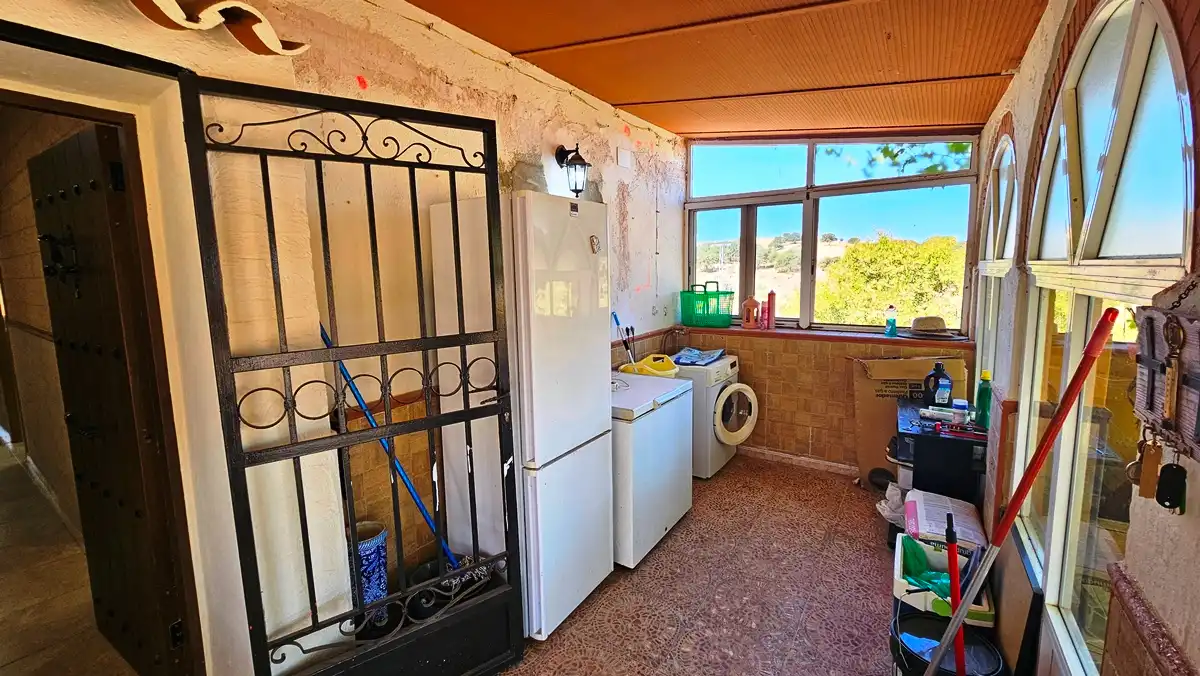 Cuina de Casa o xalet en venda en Cumbres Mayores amb Aire condicionat, Jardí privat i Terrassa