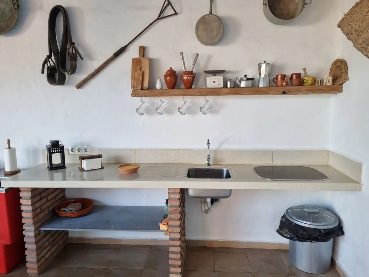 Cocina de Finca rústica de alquiler en Barbate con Aire acondicionado, Terraza y Piscina