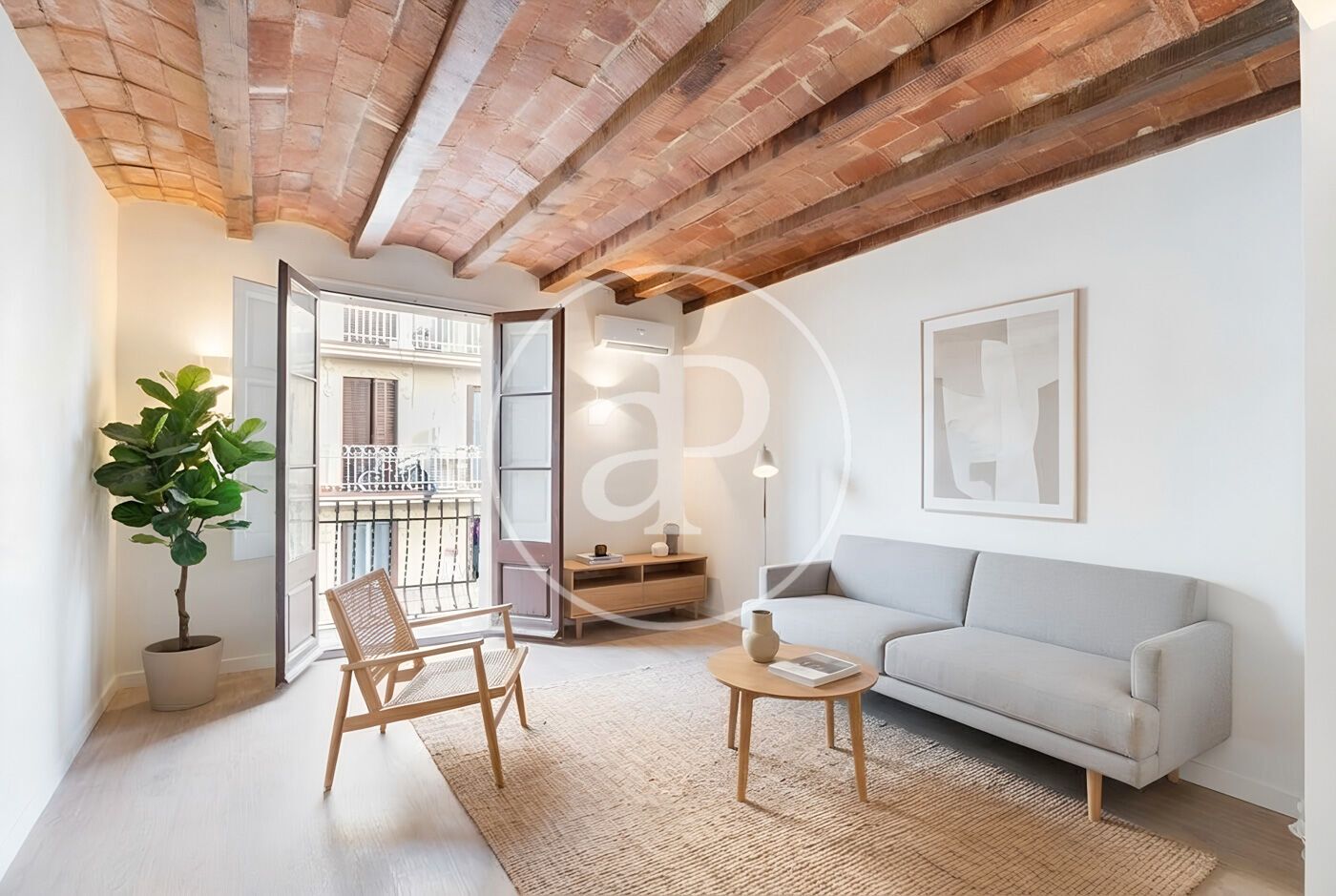 Sala de estar de Piso en venta en  Barcelona Capital con Aire acondicionado, Calefacción y Balcón