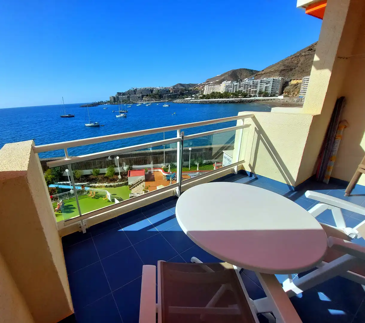 Terrace of Apartments for rent in Mogán  with Furnished, Washing machine and Microwave