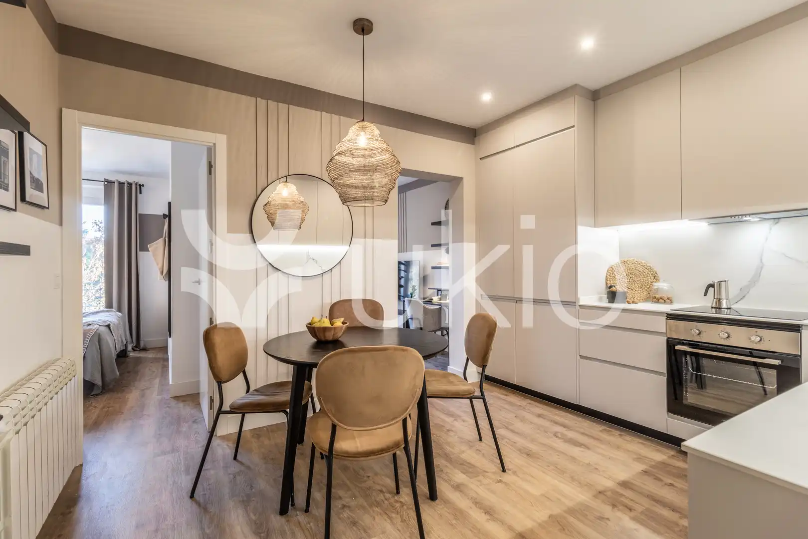 Cocina de Apartamento de alquiler en Madrid con Aire acondicionado, Calefacción y Amueblado