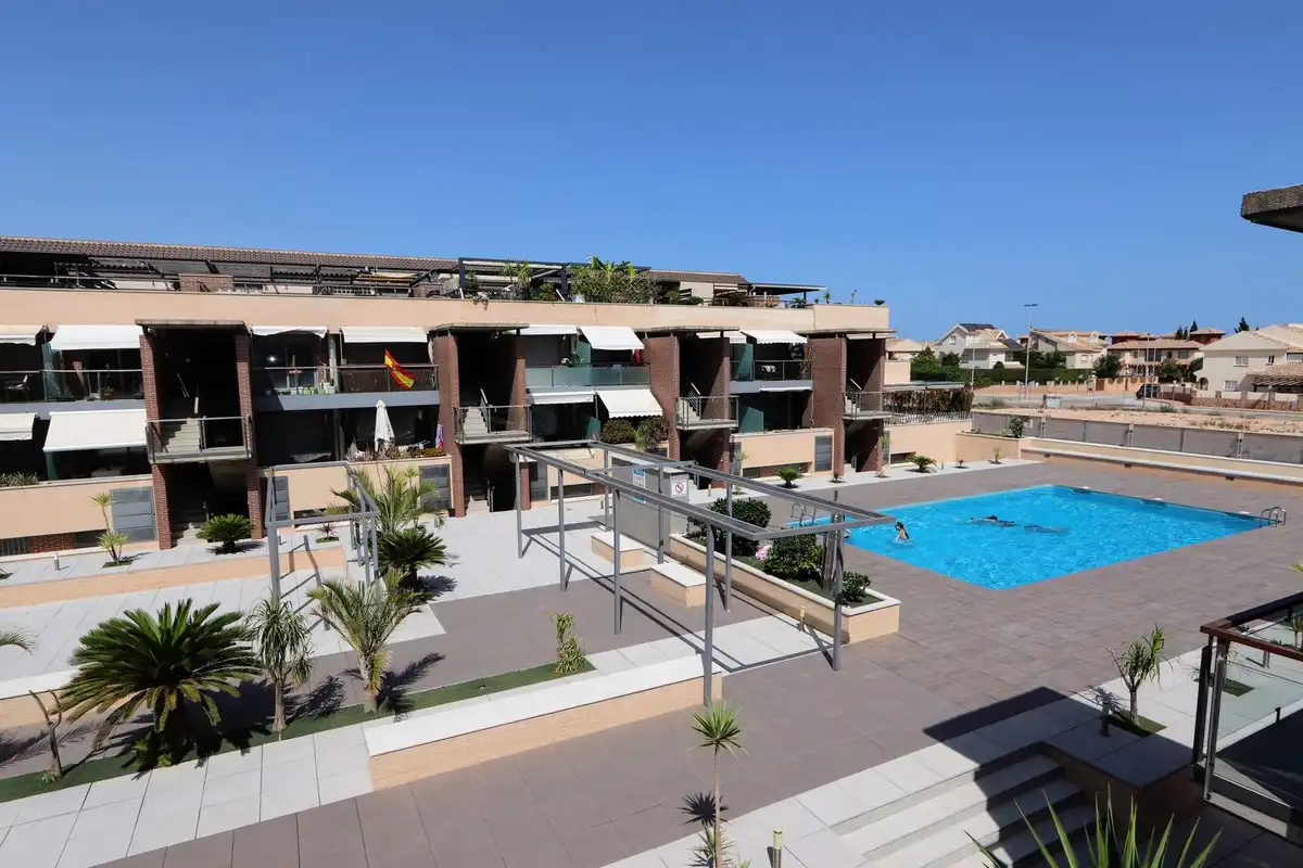 Terrace of Apartments for sale in San Javier  with Air Conditioner and Community pool