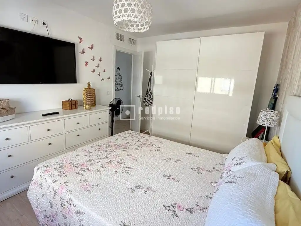 Schlafzimmer von Wohnung zur Miete in Málaga mit Parkett, Terrasse und Möbliert