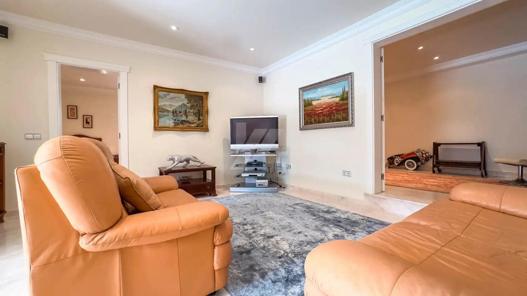 Sala de estar de Casa o chalet en venta en Moraira con Aire acondicionado, Calefacción y Jardín privado