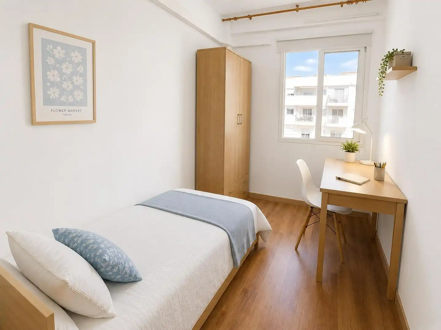 Bedroom of Flat for rent in Málaga  with Terrace and Furnished