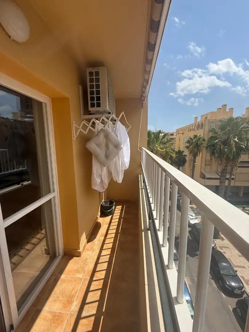 Balcony of Flat for share in Málaga  with Air Conditioner, Terrace and Furnished
