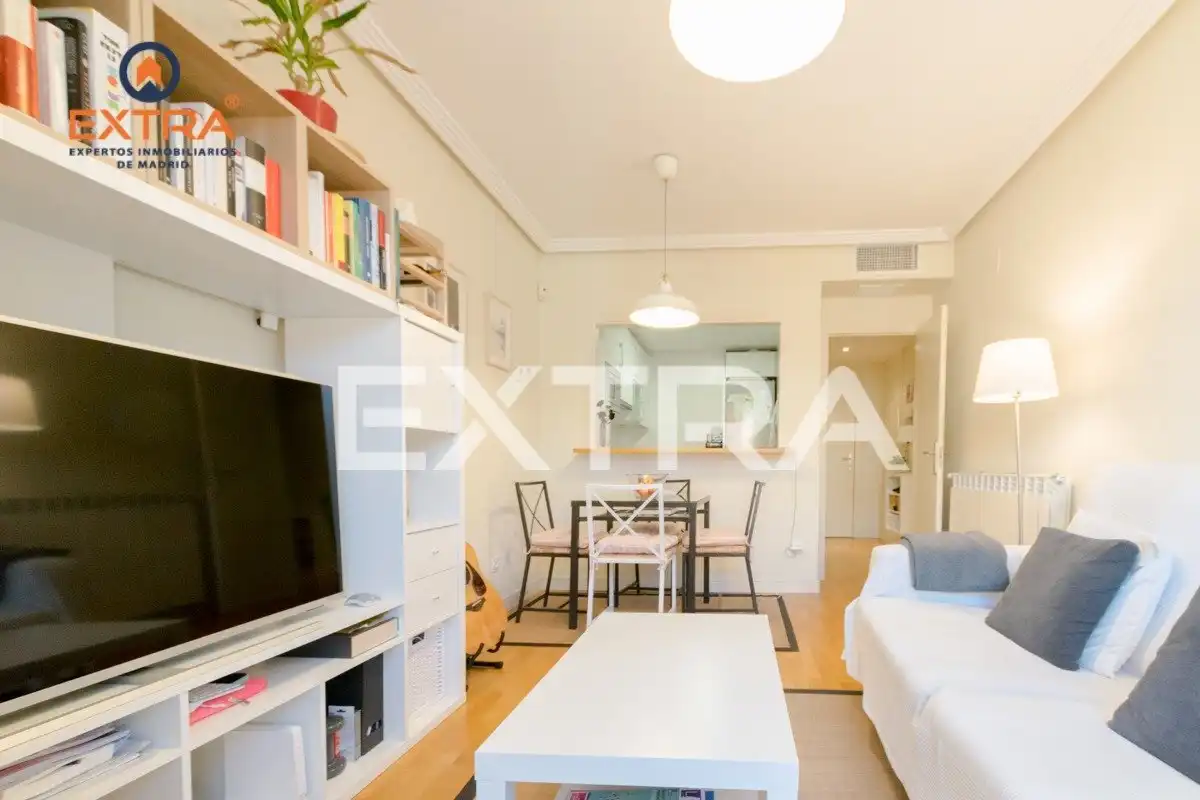 Sala d'estar de Apartament de lloguer en Madrid amb Aire condicionat, Calefacció i Traster