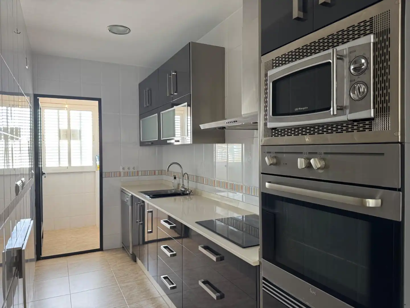 Cocina de Planta baja en venta en Fuente Álamo de Murcia con Aire acondicionado, Jardín privado y Terraza