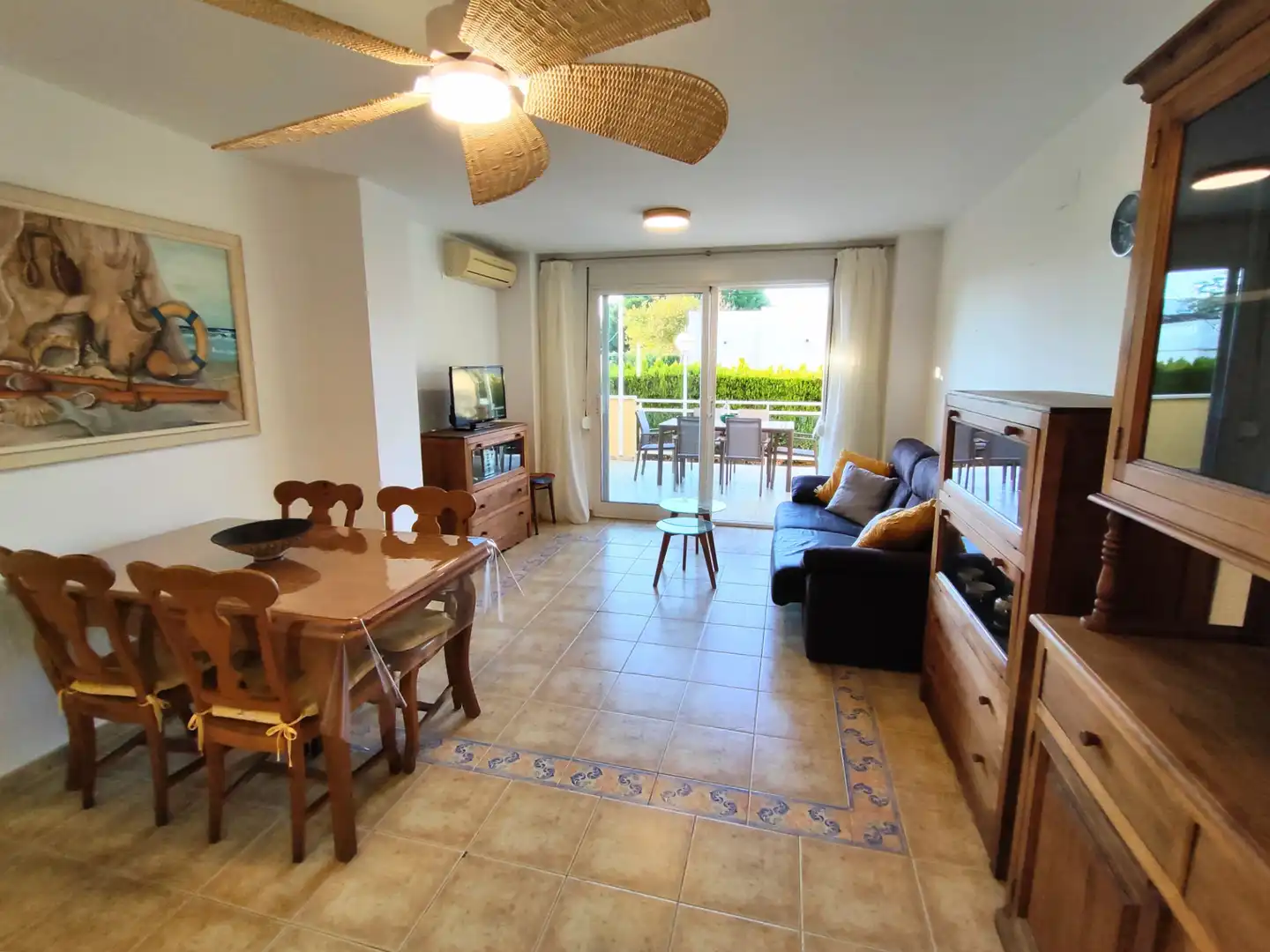 Living room of Flat for rent in Dénia  with Air Conditioner, Heating and Terrace