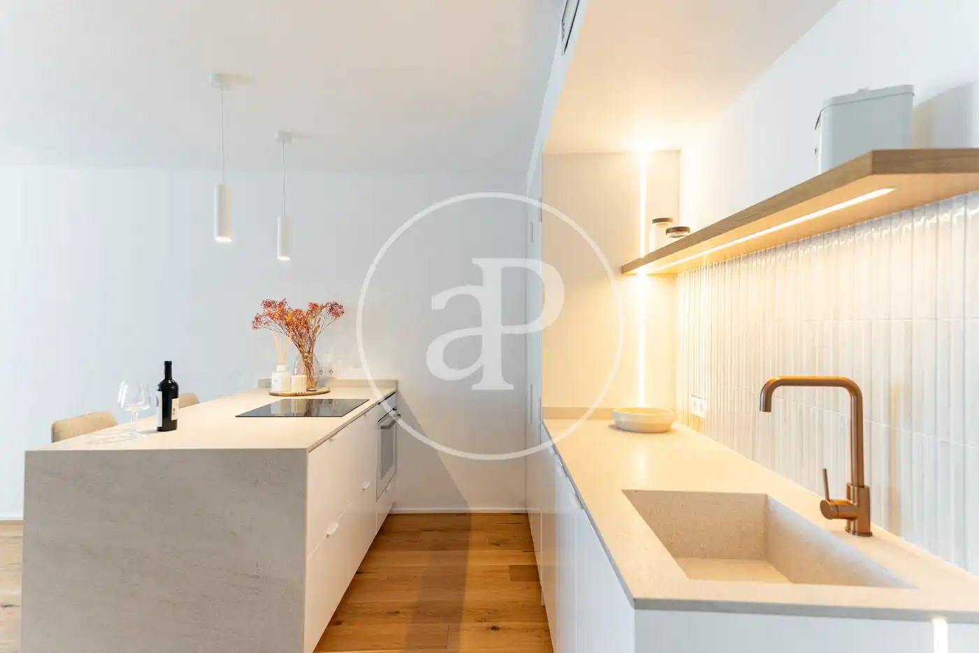 Küche von Wohnung zum Verkauf in  Palma de Mallorca mit Klimaanlage, Heizung und Terrasse