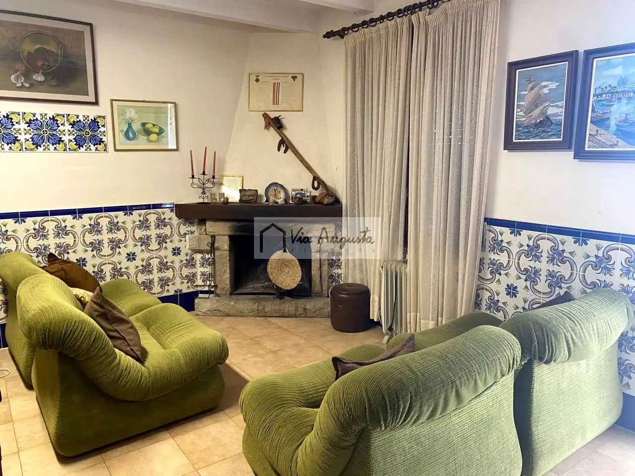 Sala de estar de Finca rústica en venta en Vandellòs i l'Hospitalet de l'Infant con Terraza, Trastero y Piscina
