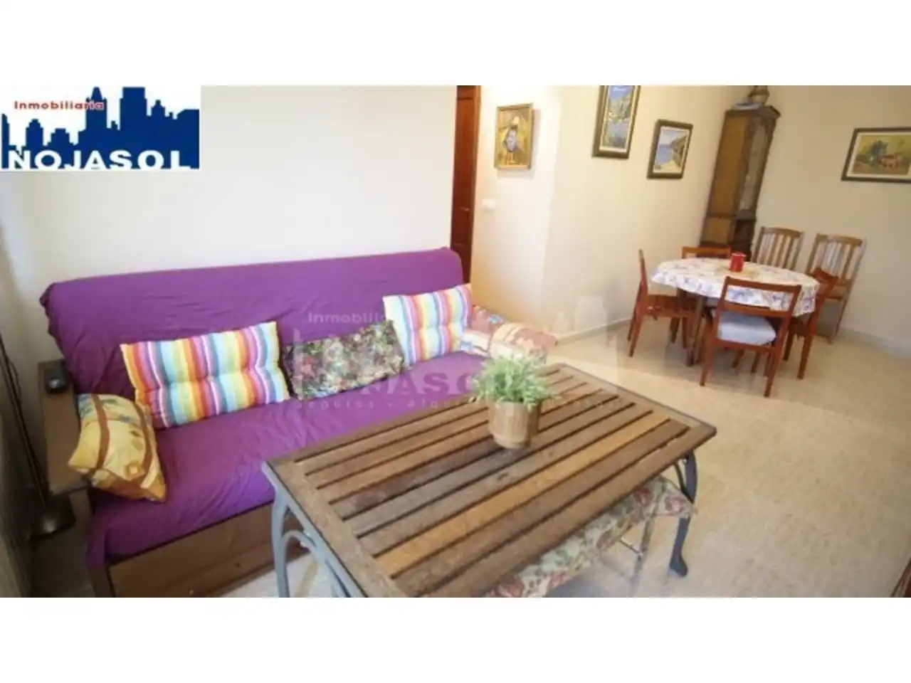 Dormitori de Apartament de lloguer en Noja amb Calefacció, Terrassa i Traster