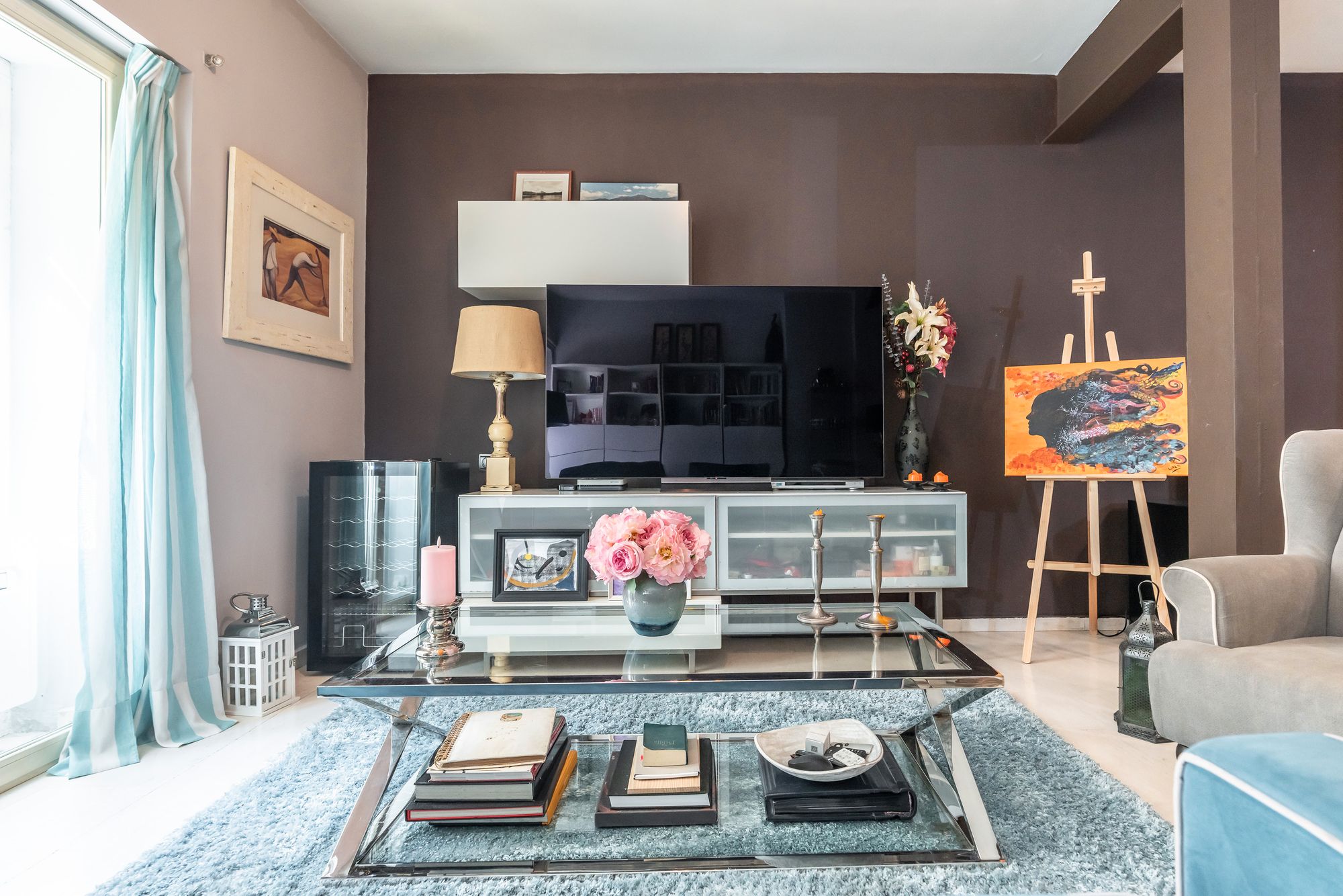 Living room of Flat for sale in  Madrid Capital  with Heating and Balcony