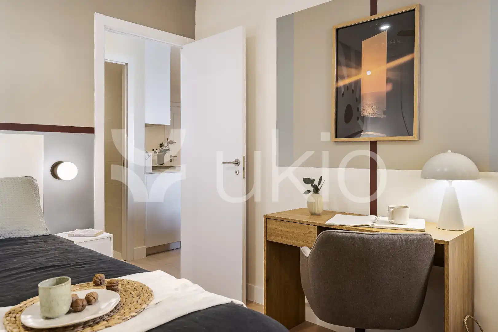 Schlafzimmer von Wohnungen zur Miete in Madrid mit Klimaanlage, Heizung und Möbliert