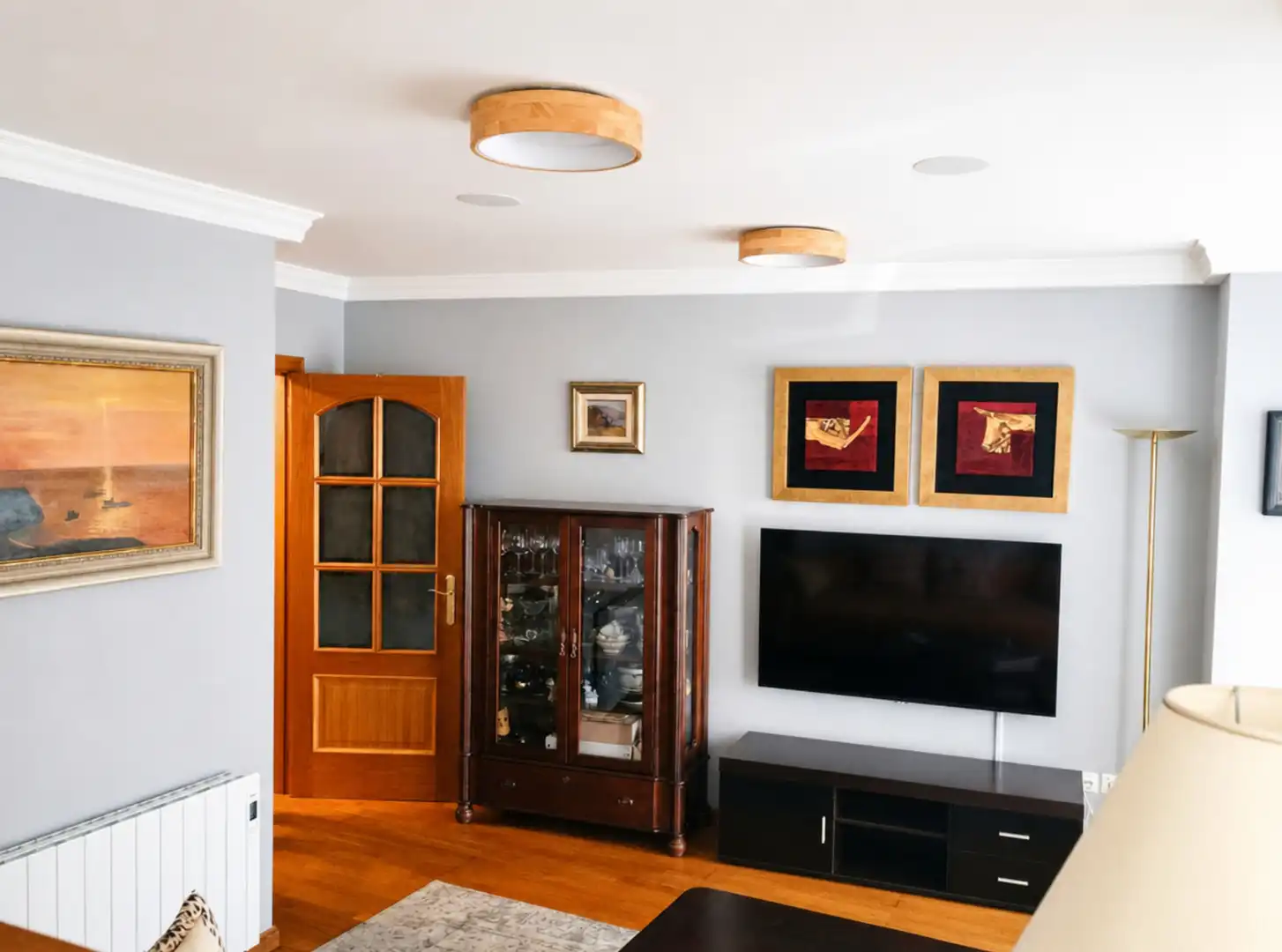 Sala d'estar de Apartament en venda en A Coruña Capital  amb Calefacció, Parquet i Traster