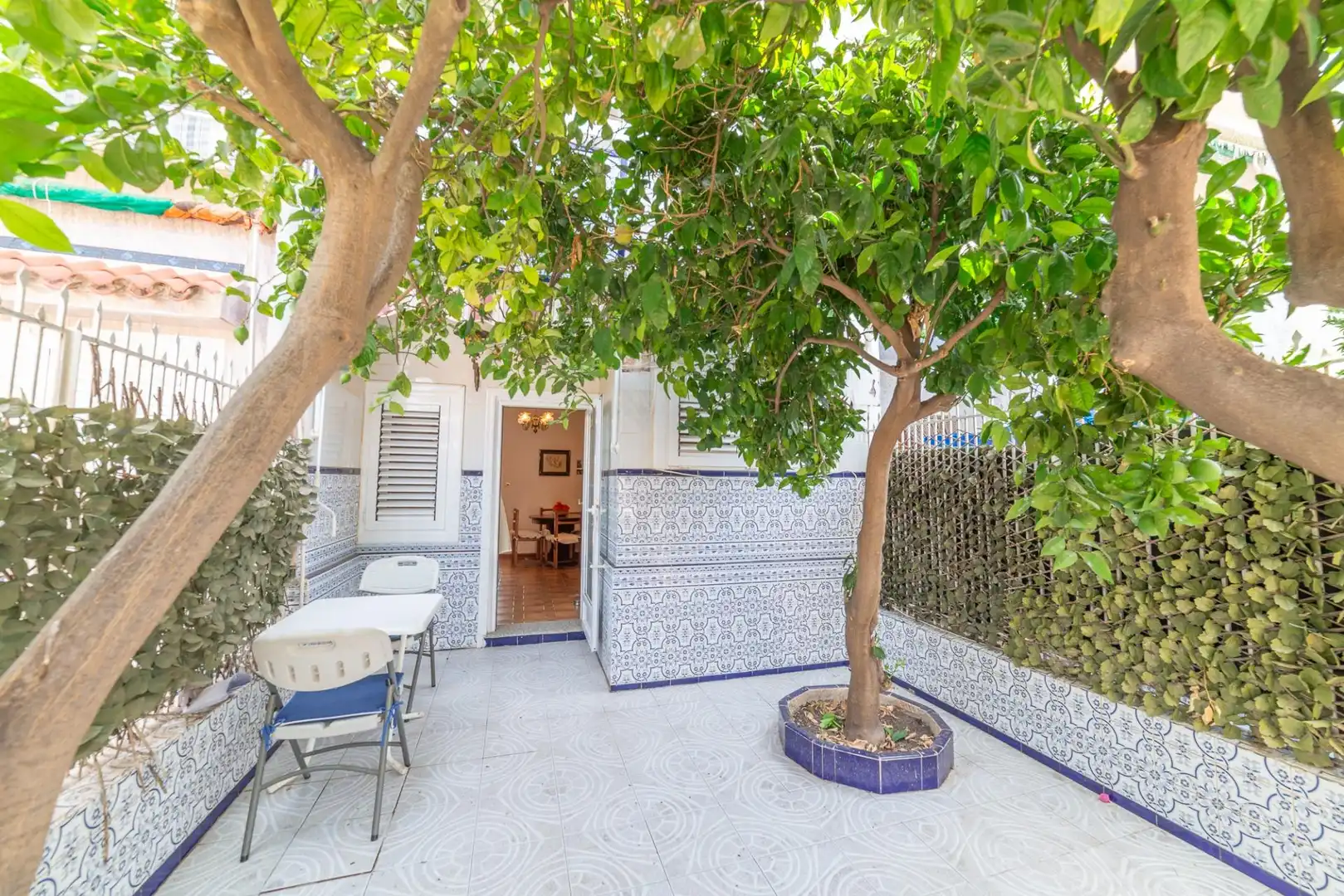 Terrassa de Casa adosada en venda en San Javier amb Aire condicionat, Jardí privat i Moblat