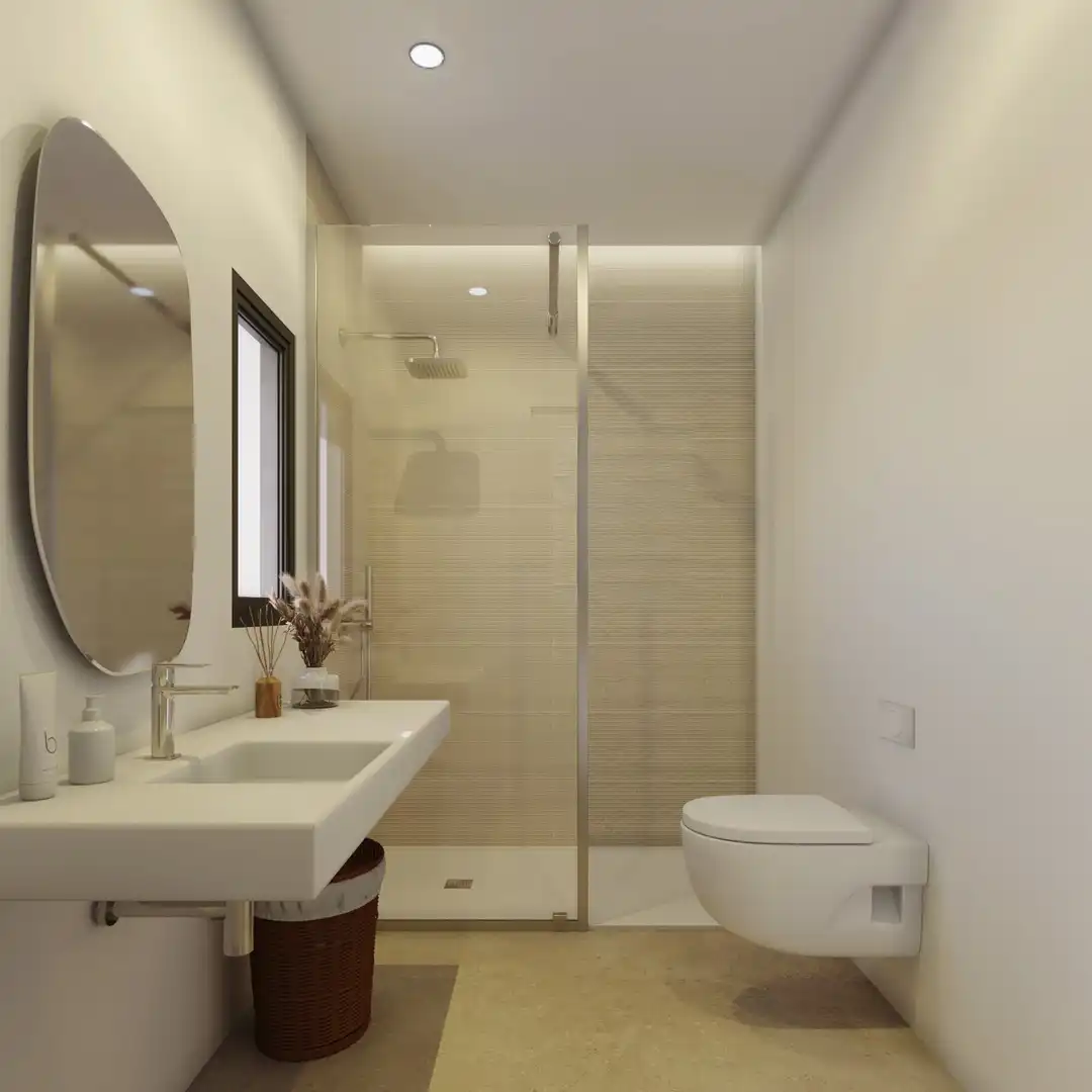 Badezimmer von Country house zum Verkauf in Benitachell / El Poble Nou de Benitatxell mit Klimaanlage, Heizung und Abstellraum