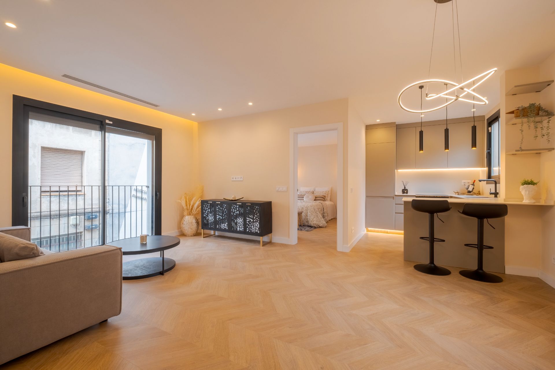 Sala d'estar de Àtic en venda en  Barcelona Capital amb Aire condicionat, Calefacció i Parquet