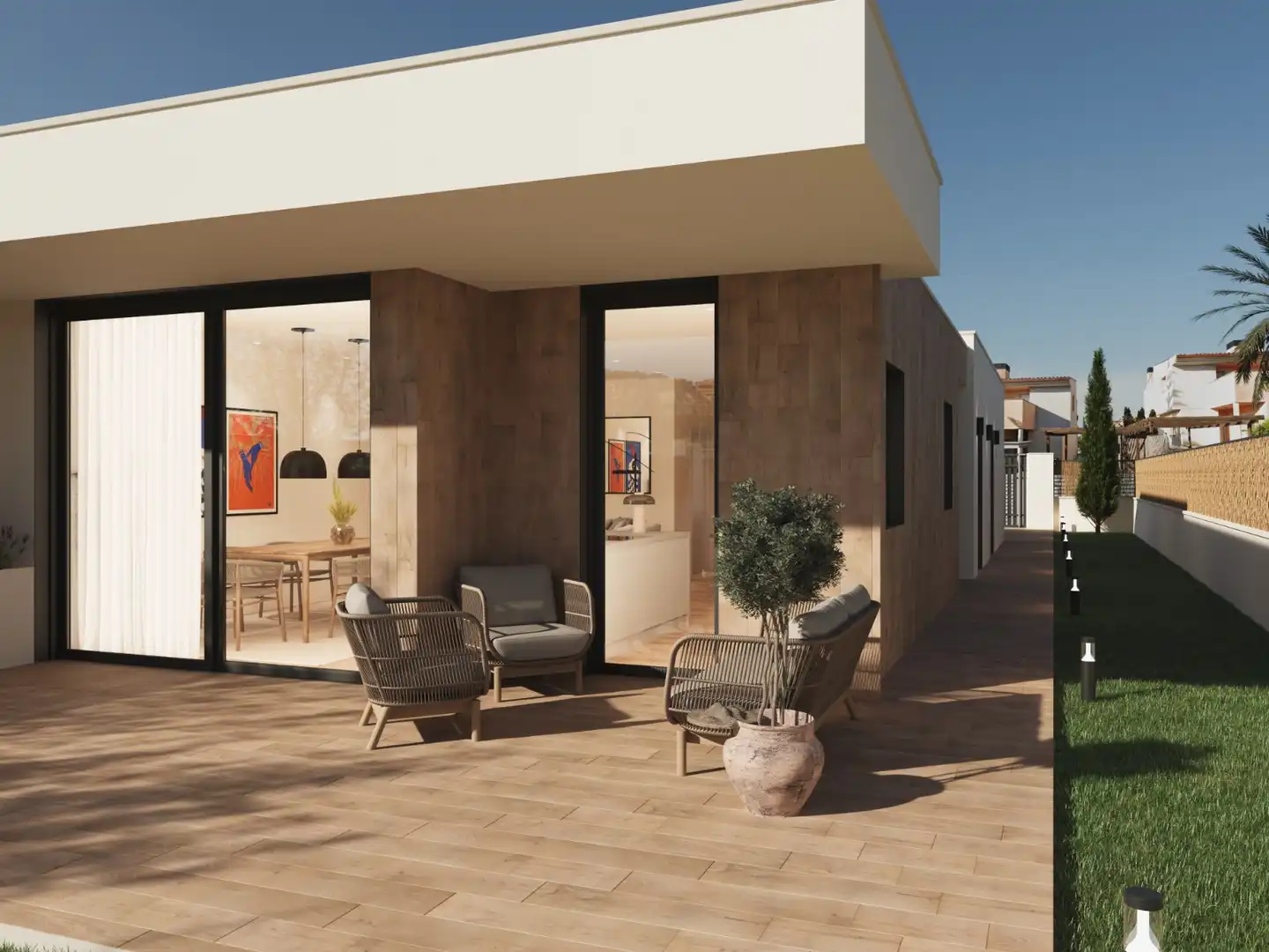 Terrace of Detached homes for sale in Roda de Berà  with Air Conditioner, Heating and Private garden