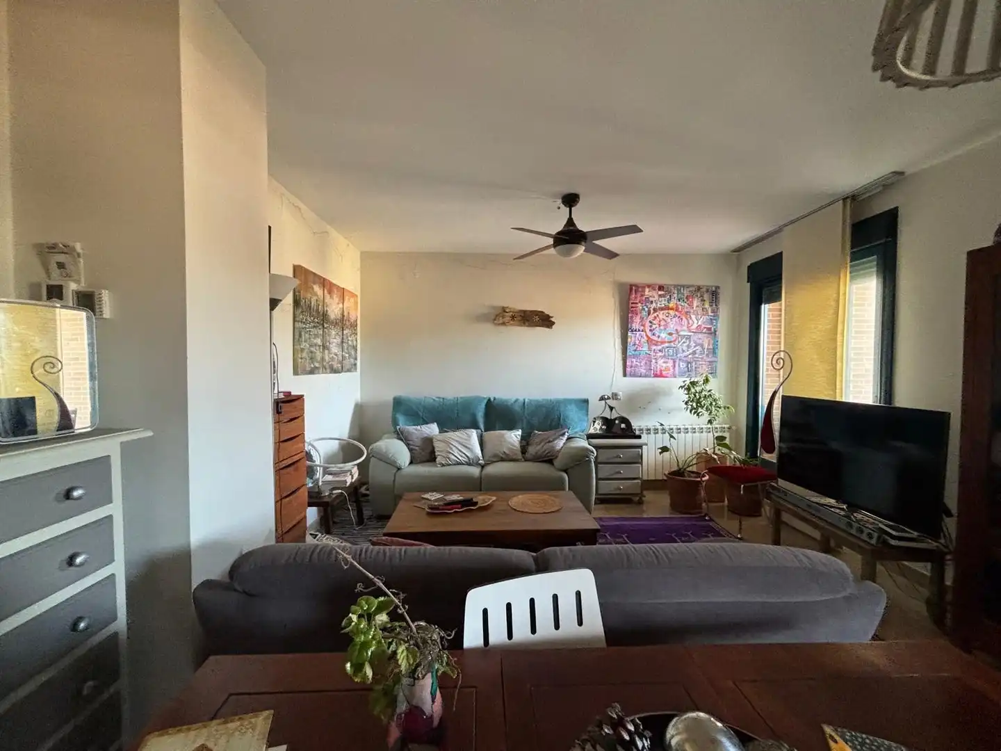 Sala d'estar de Àtic en venda en Cáceres amb Aire condicionat, Calefacció i Jardí privat