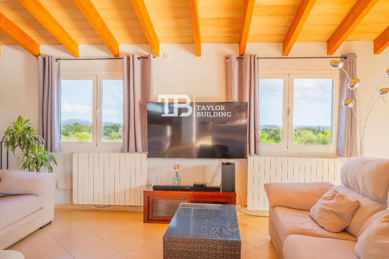 Sala de estar de Casa o chalet en venta en Campos con Aire acondicionado, Calefacción y Jardín privado
