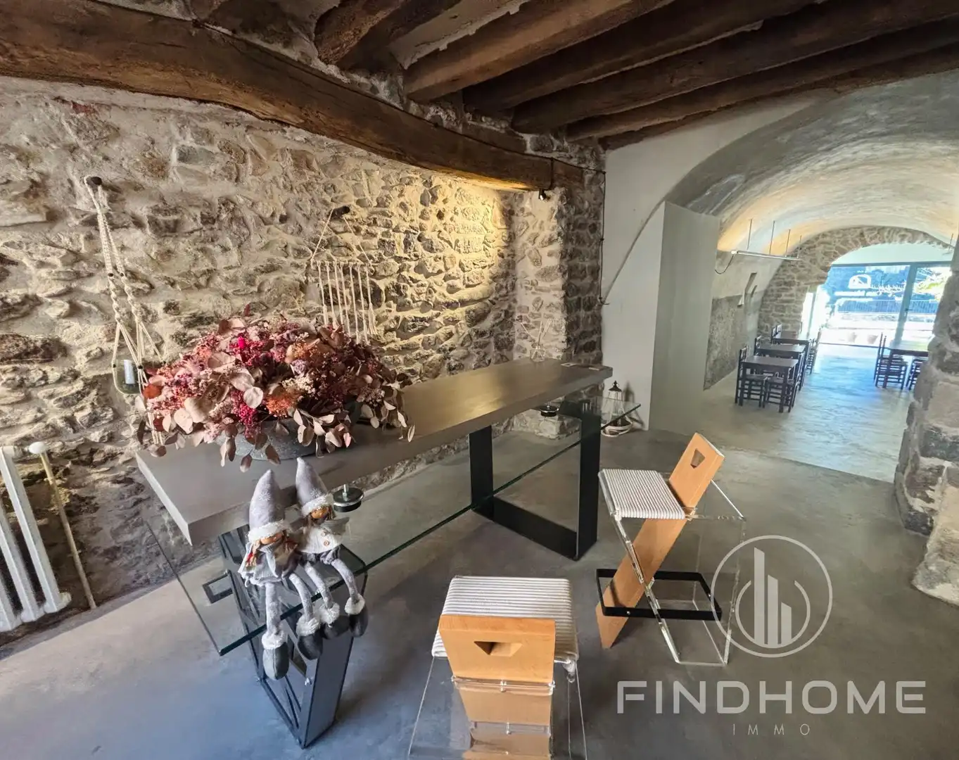 Dining room of Country homes for sale in Les Preses  with Air Conditioner, Private garden and Terrace