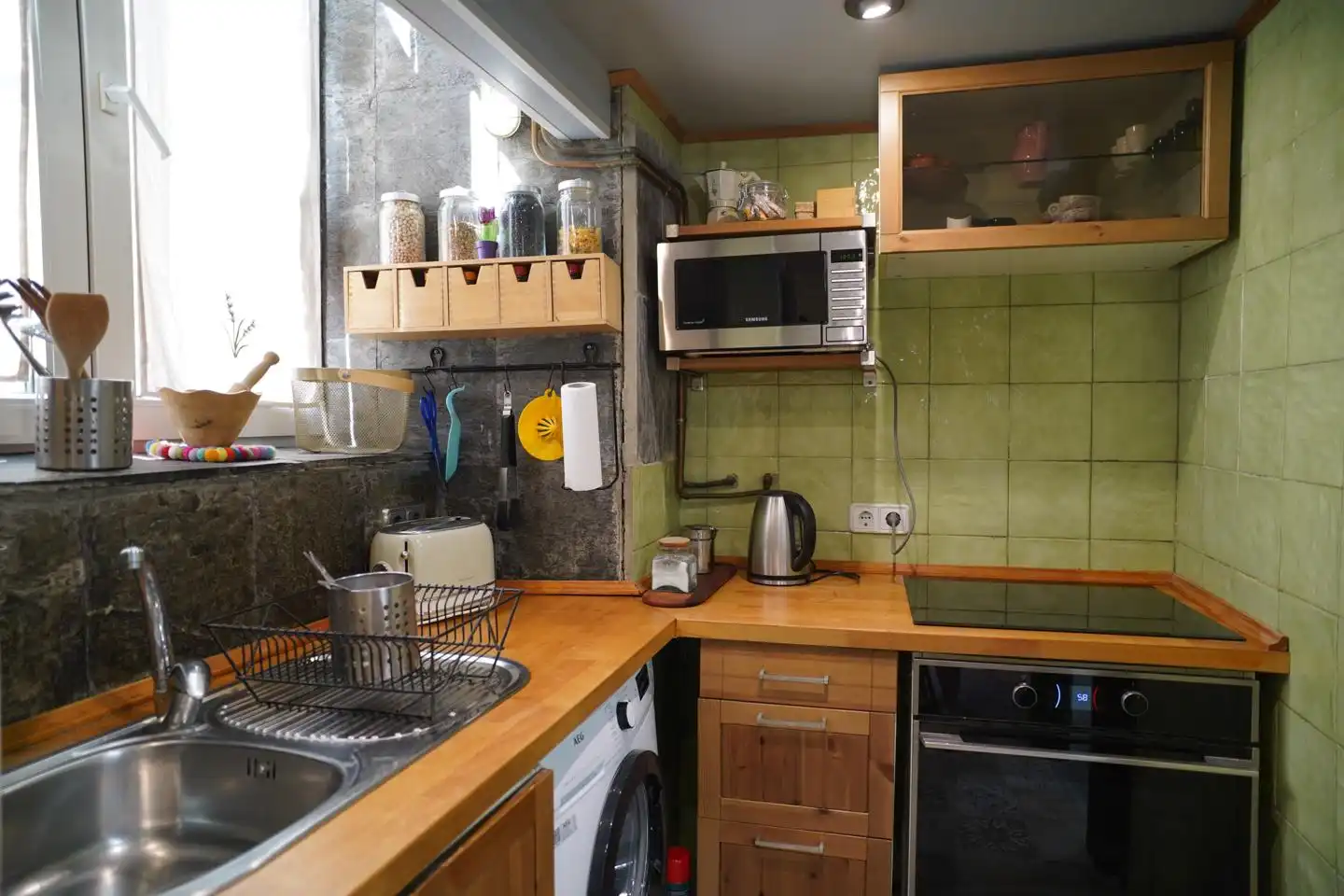 Cuina de Planta baixa de lloguer en Madrid amb Aire condicionat, Calefacció i Parquet