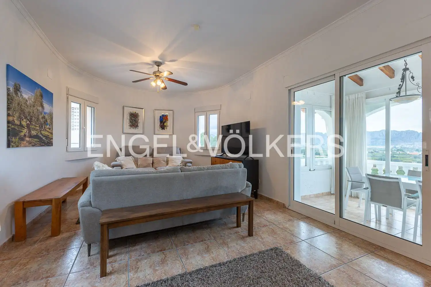Living room of Houses for sale in Pedreguer  with Air Conditioner, Heating and Private garden