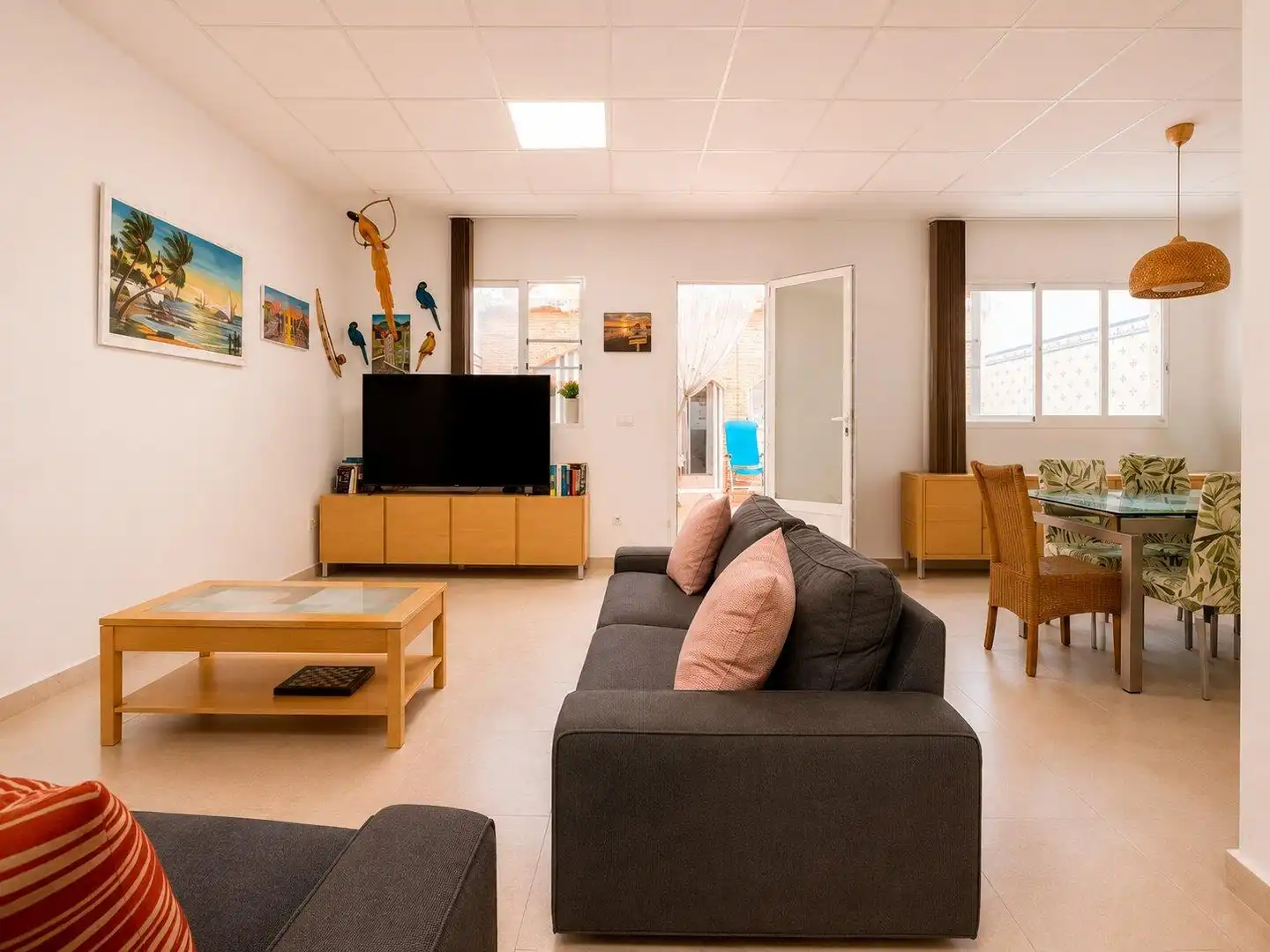 Sala d'estar de Casa o xalet en venda en Puçol amb Aire condicionat, Terrassa i Balcó