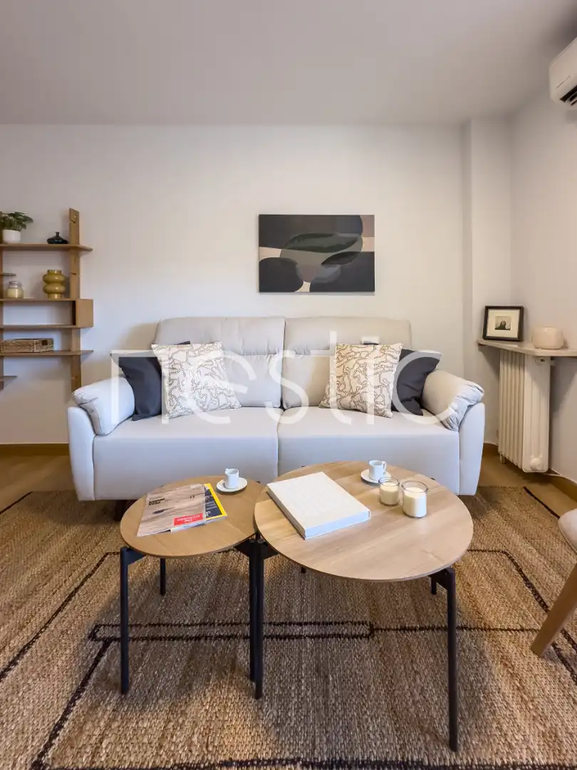 Sala d'estar de Apartament de lloguer en Madrid amb Aire condicionat, Calefacció i Moblat