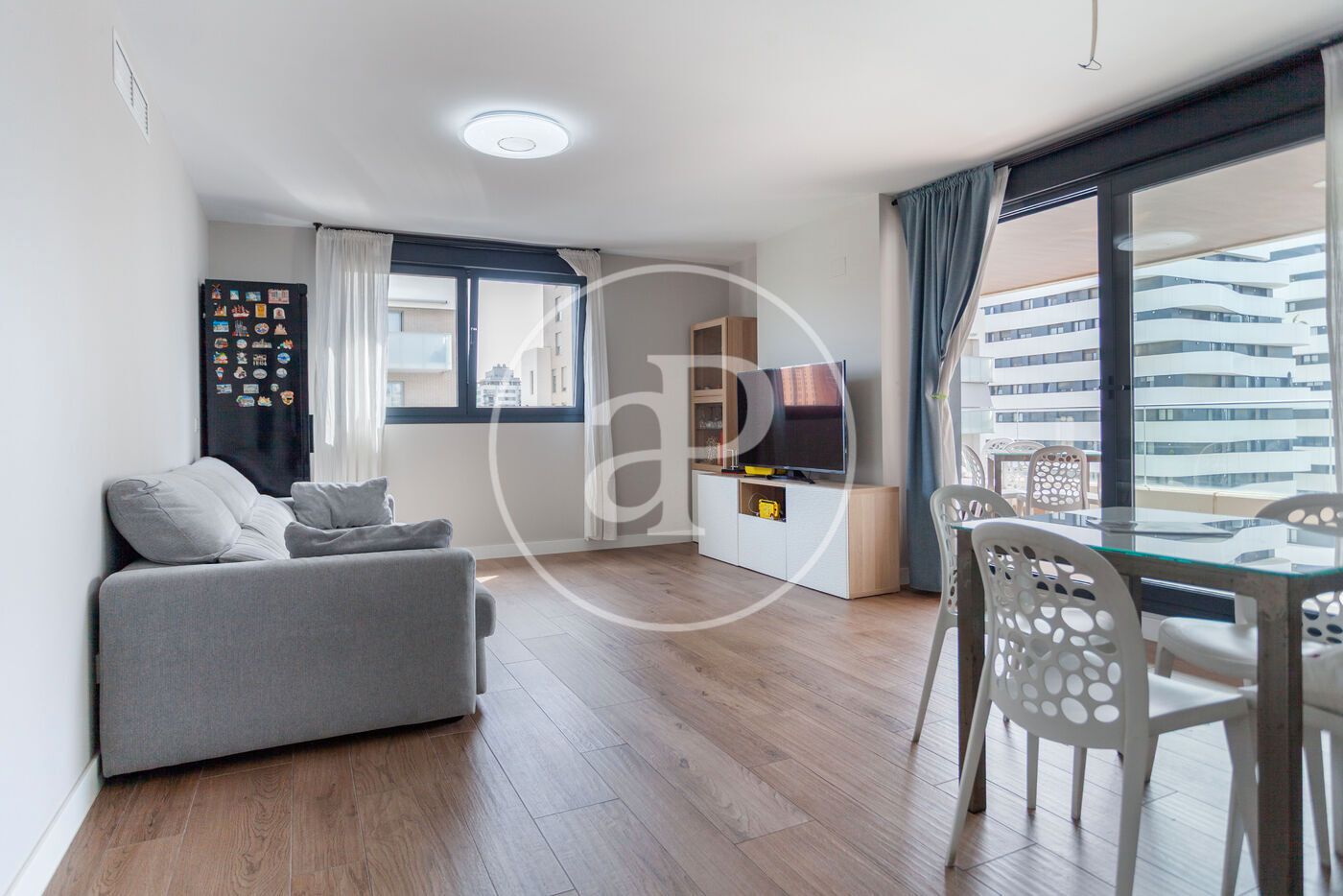 Living room of Flat for sale in  Valencia Capital  with Air Conditioner, Heating and Private garden