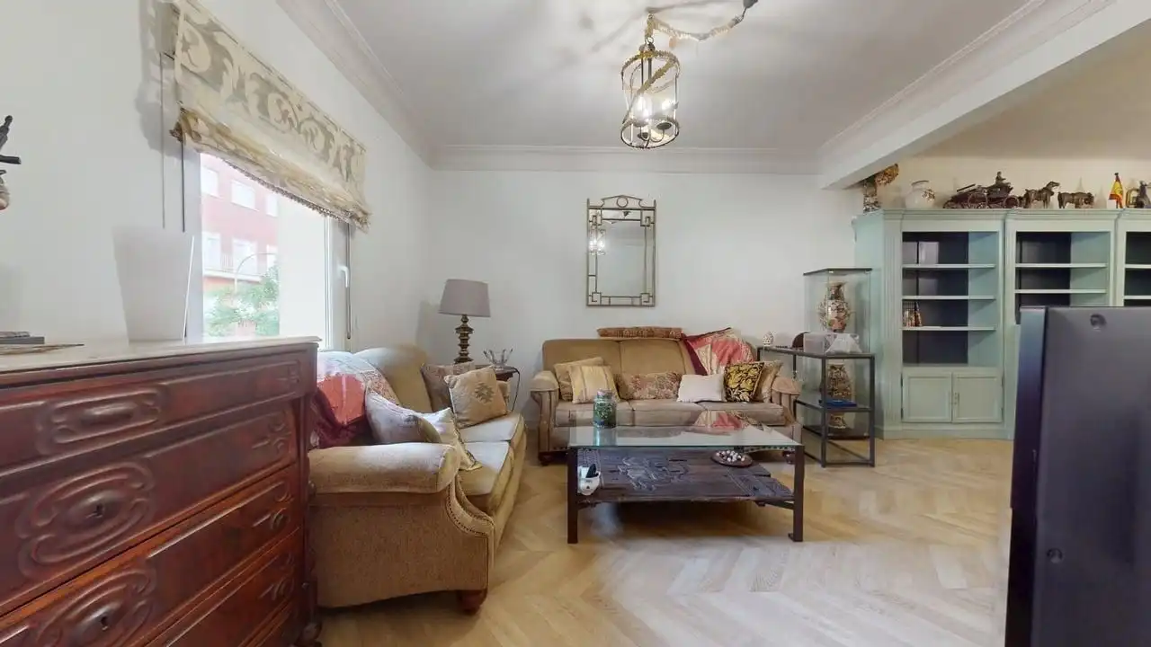 Wohnzimmer von Wohnung zur Miete in Madrid mit Klimaanlage, Heizung und Möbliert