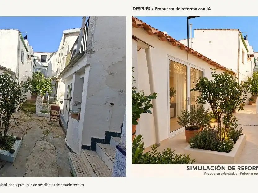 Vista exterior de Casa o xalet en venda en Los Santos de Maimona, Badajoz