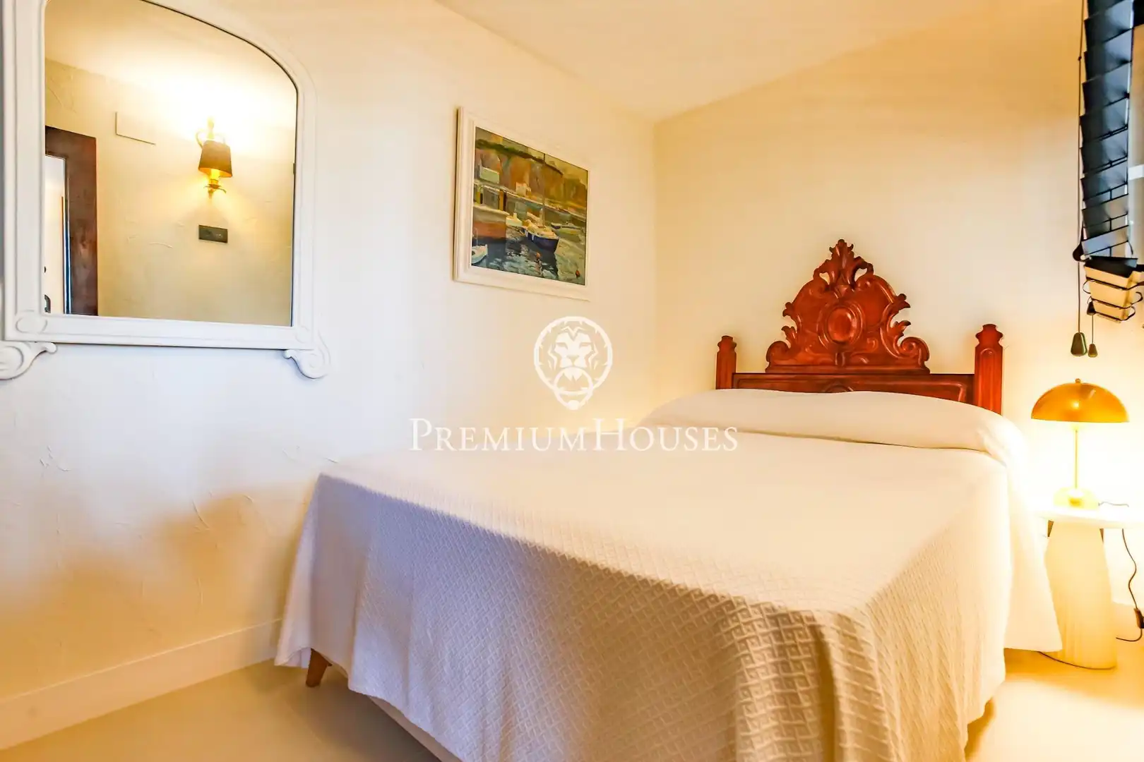 Schlafzimmer von Erdgeschoss zur Miete in Sitges mit Klimaanlage, Heizung und Terrasse
