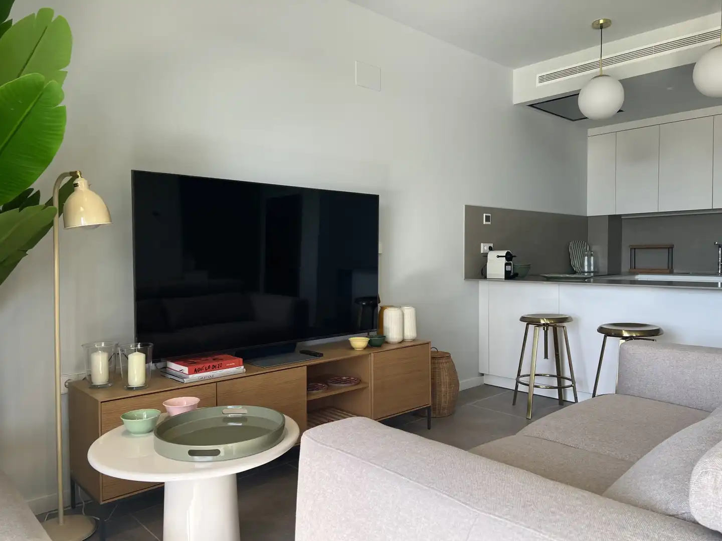 Wohnzimmer von Wohnung zur Miete in Salou mit Klimaanlage, Heizung und Terrasse