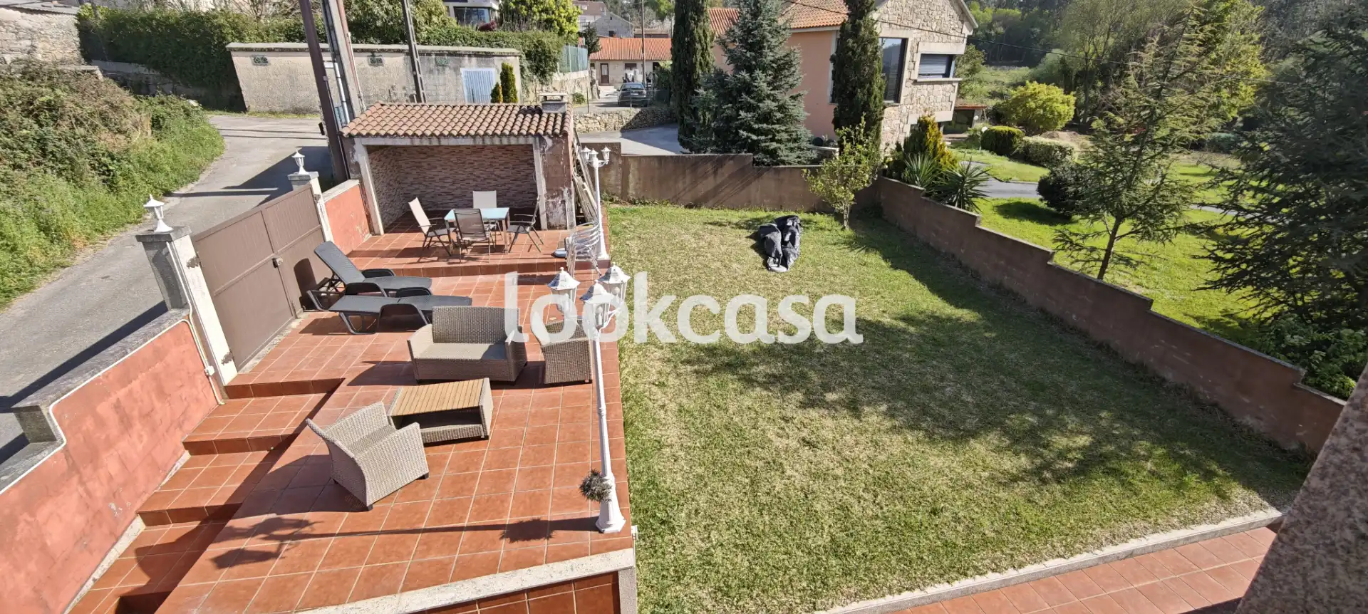Terraza de Casa o chalet en venta en Meis con Calefacción, Jardín privado y Parquet