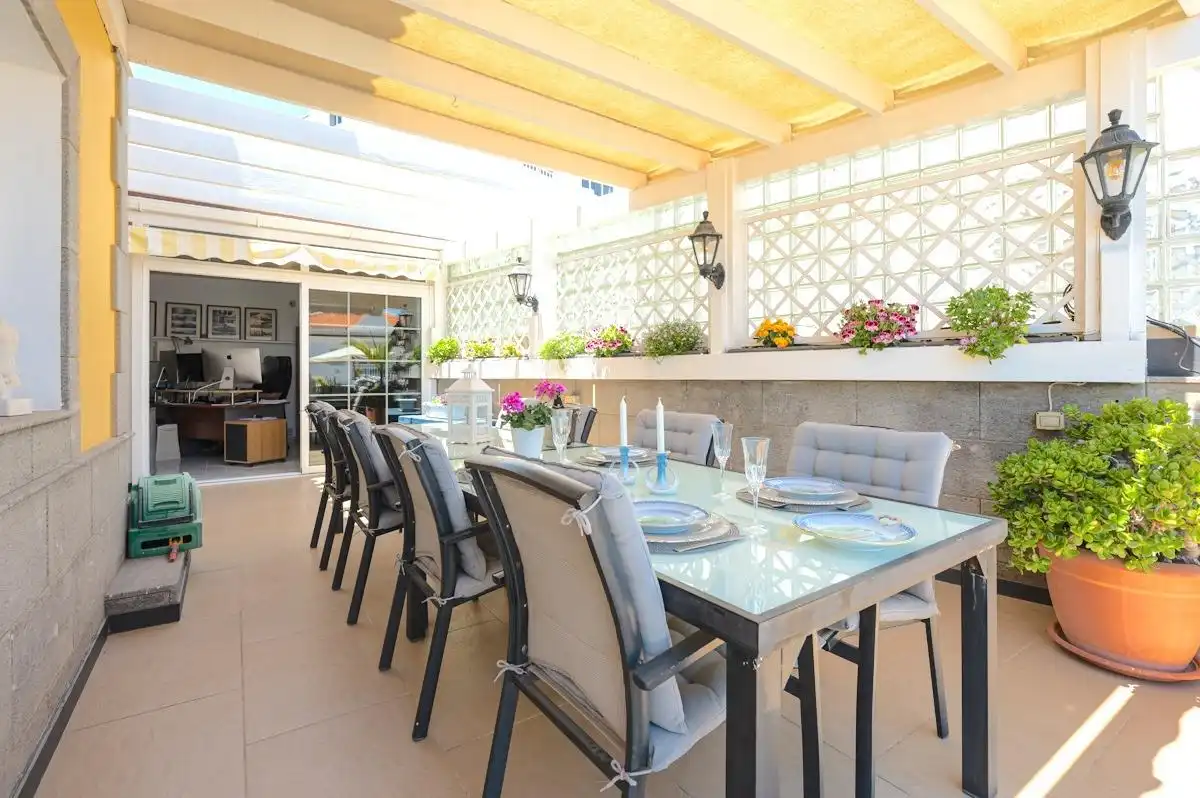 Terrassa de Casa adosada en venda en Mogán amb Jardí privat, Terrassa i Piscina