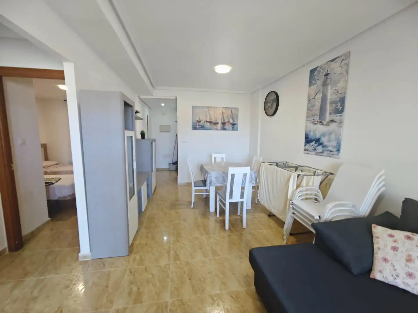Sala d'estar de Pis de lloguer en Cuevas del Almanzora amb Piscina comunitària