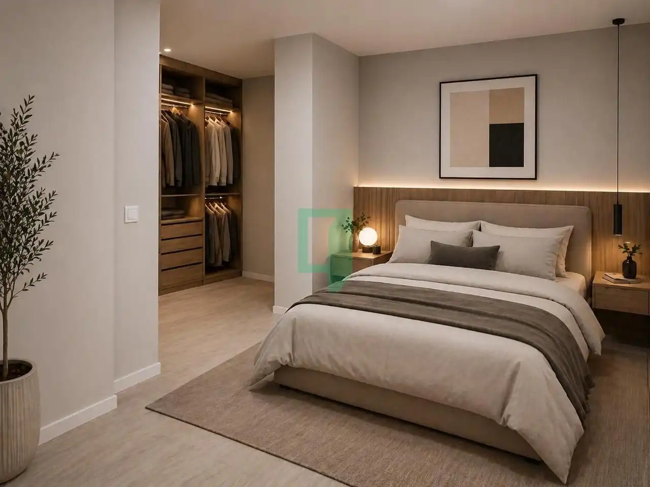 Schlafzimmer von Maisonette zum Verkauf in Badalona mit Klimaanlage