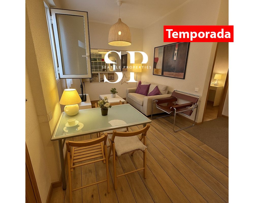 Sala d'estar de Pis de lloguer en  Barcelona Capital amb Aire condicionat, Parquet i Terrassa