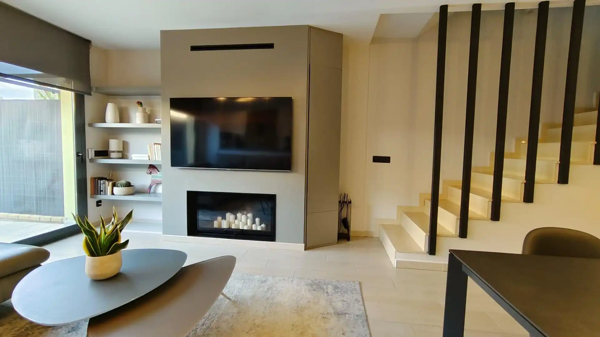 Sala de estar de Casa adosada en venta en Quart con Calefacción, Jardín privado y Terraza