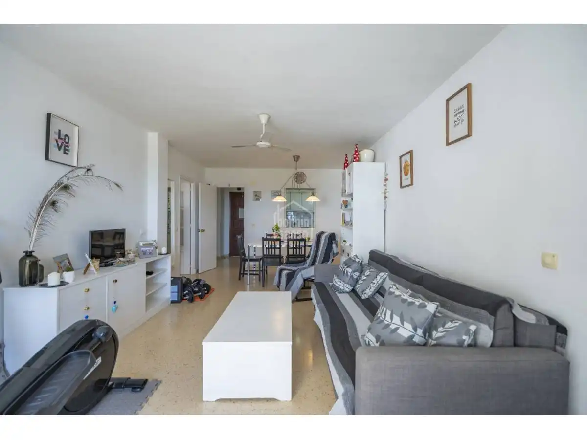 Sala d'estar de Apartament en venda en Es Migjorn Gran amb Terrassa i Moblat
