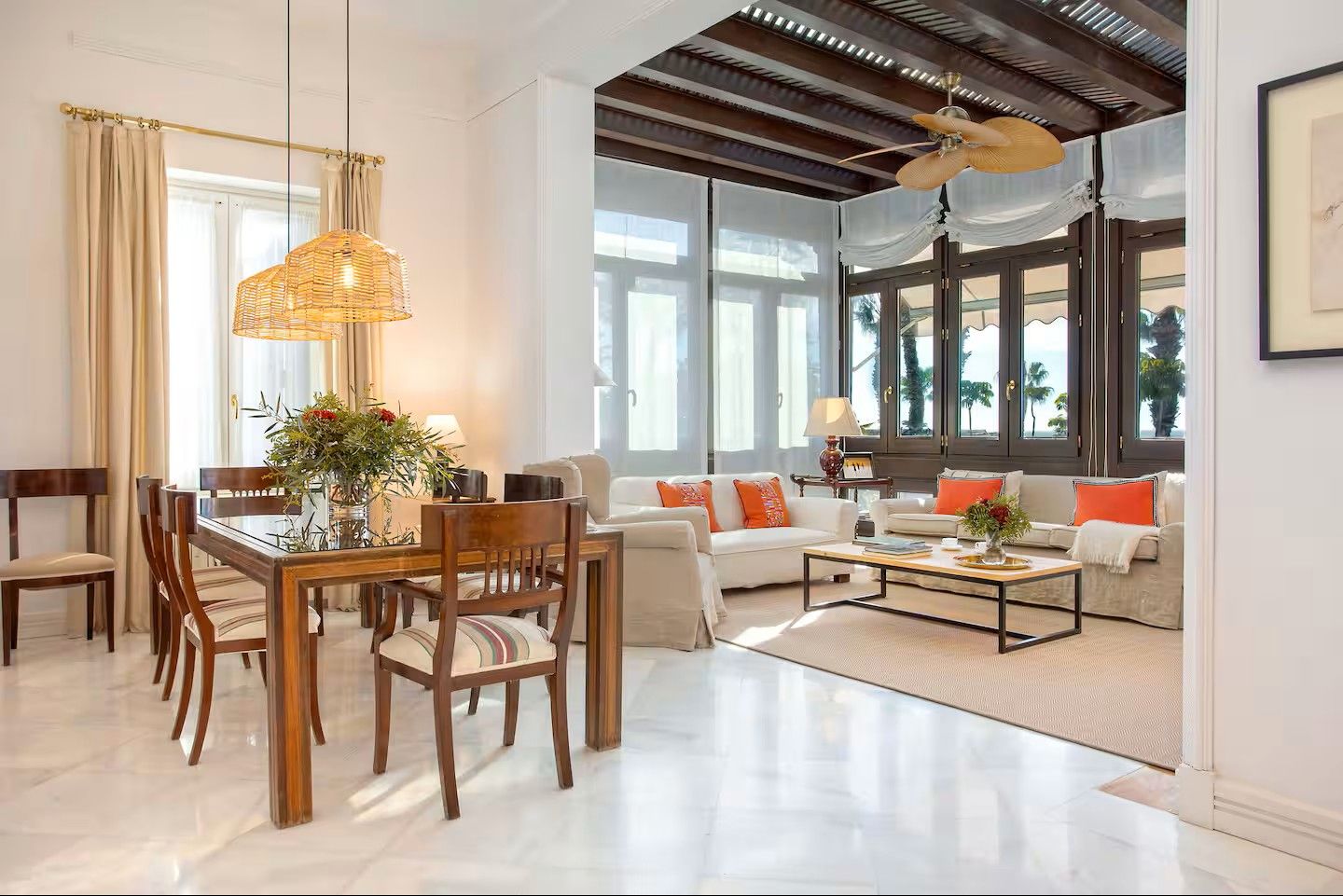 Living room of Flat to rent in Málaga Capital  with Air Conditioner, Furnished and TV