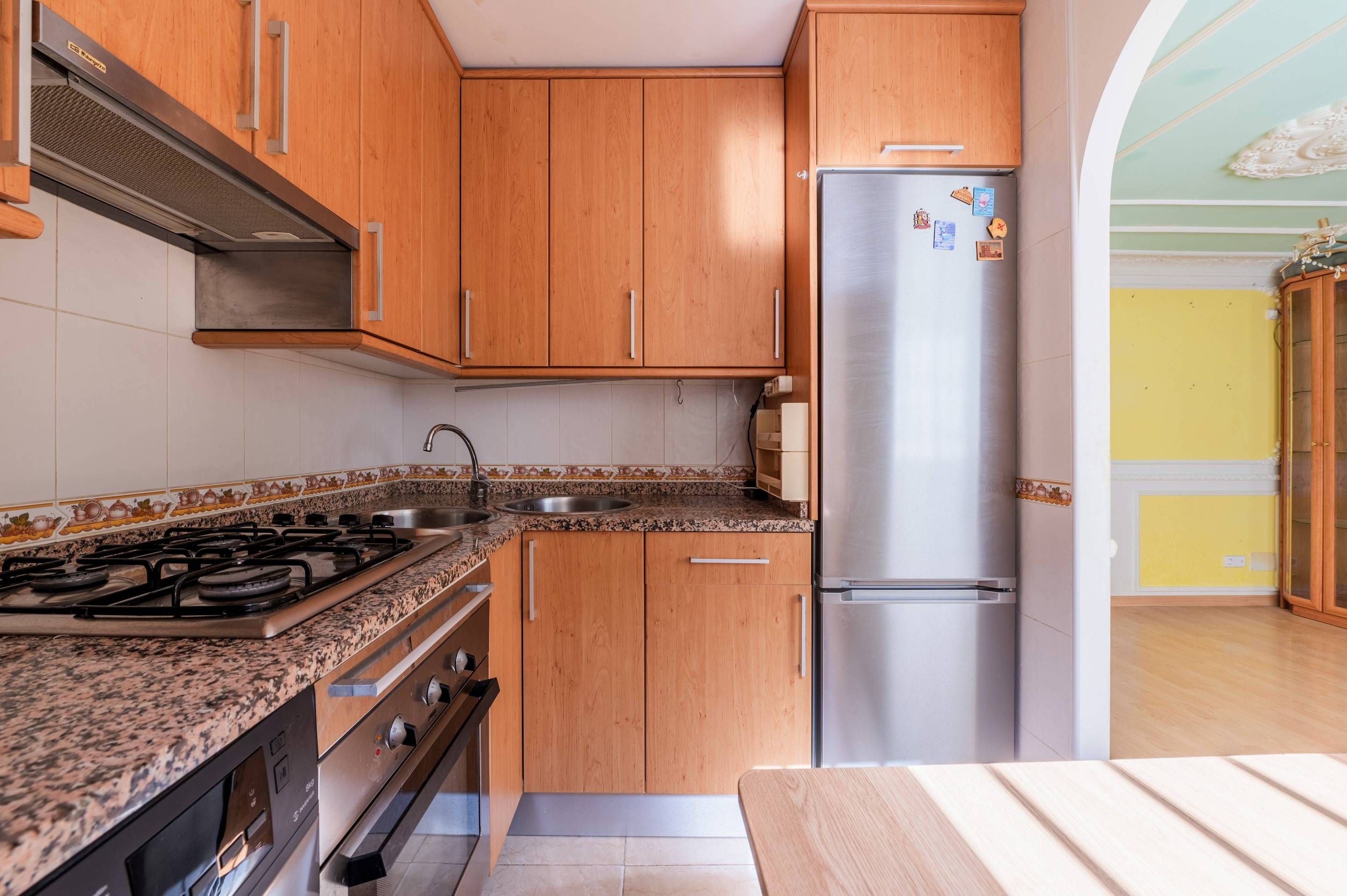 Kitchen of Flat for sale in  Madrid Capital  with Air Conditioner and Heating