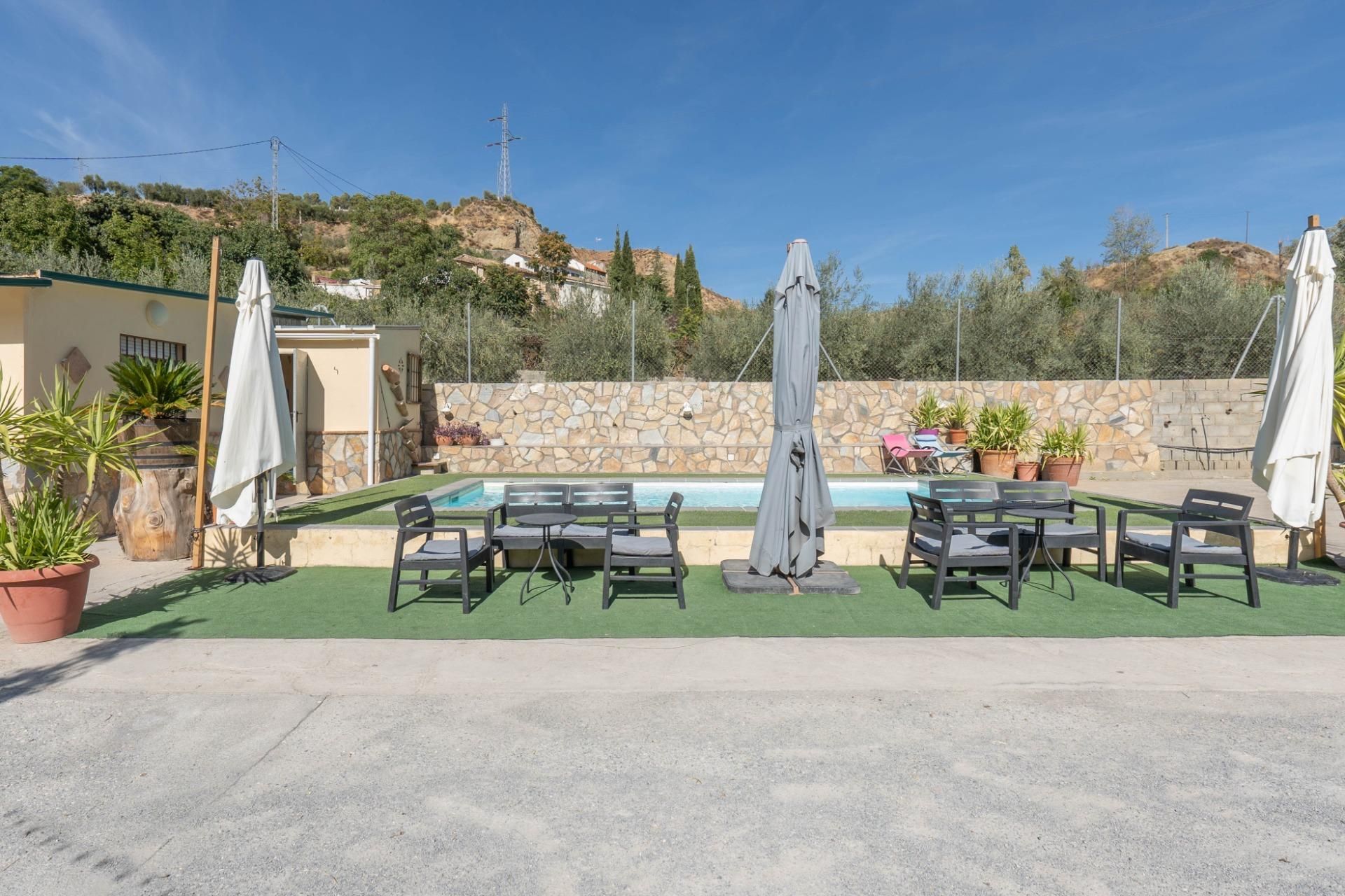 Terrassa de Finca rústica en venda en Huétor Vega amb Aire condicionat, Jardí privat i Terrassa