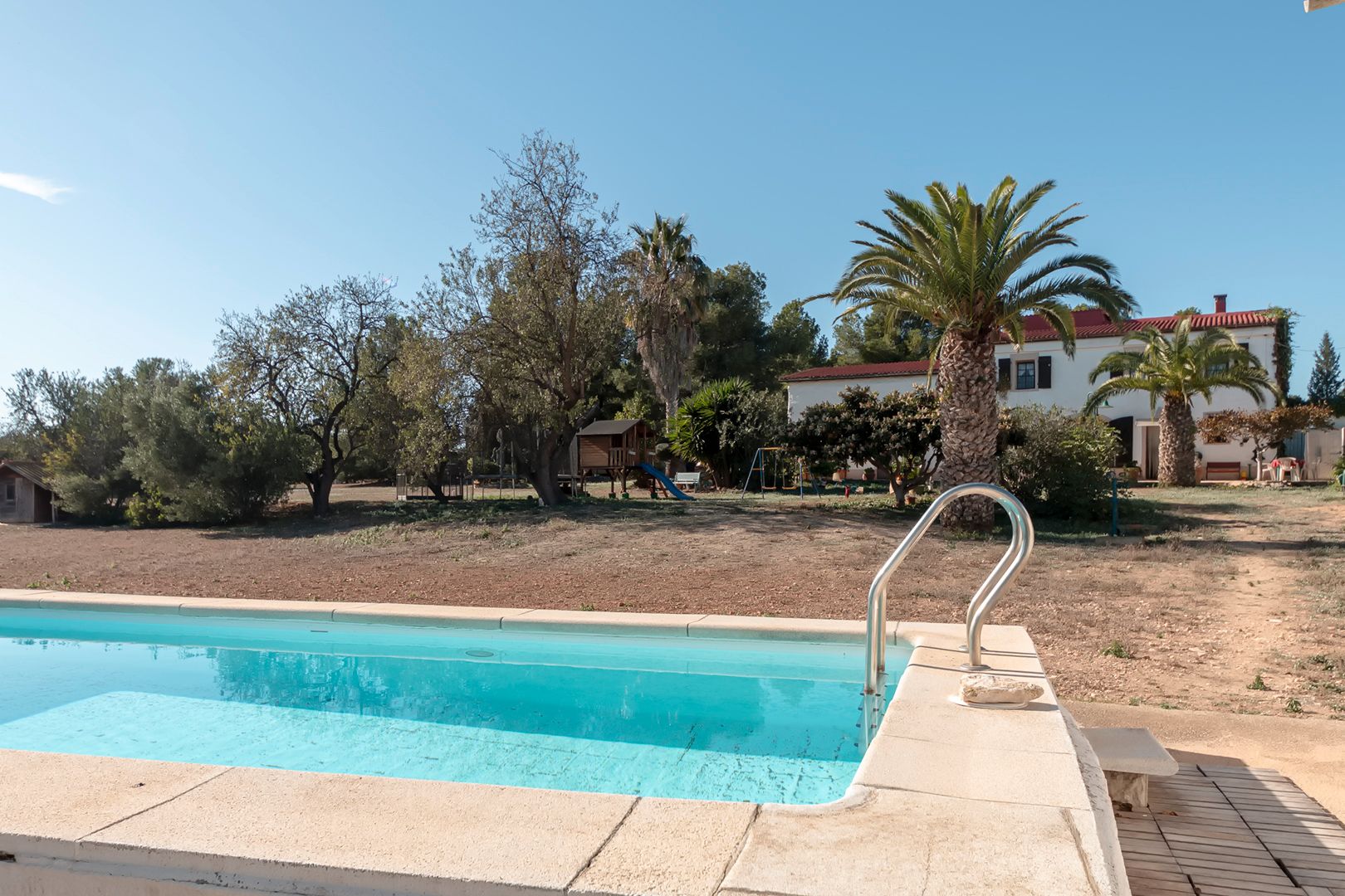 Swimming pool of Country house for sale in Banyeres del Penedès  with Private garden, Parquet flooring and Swimming Pool