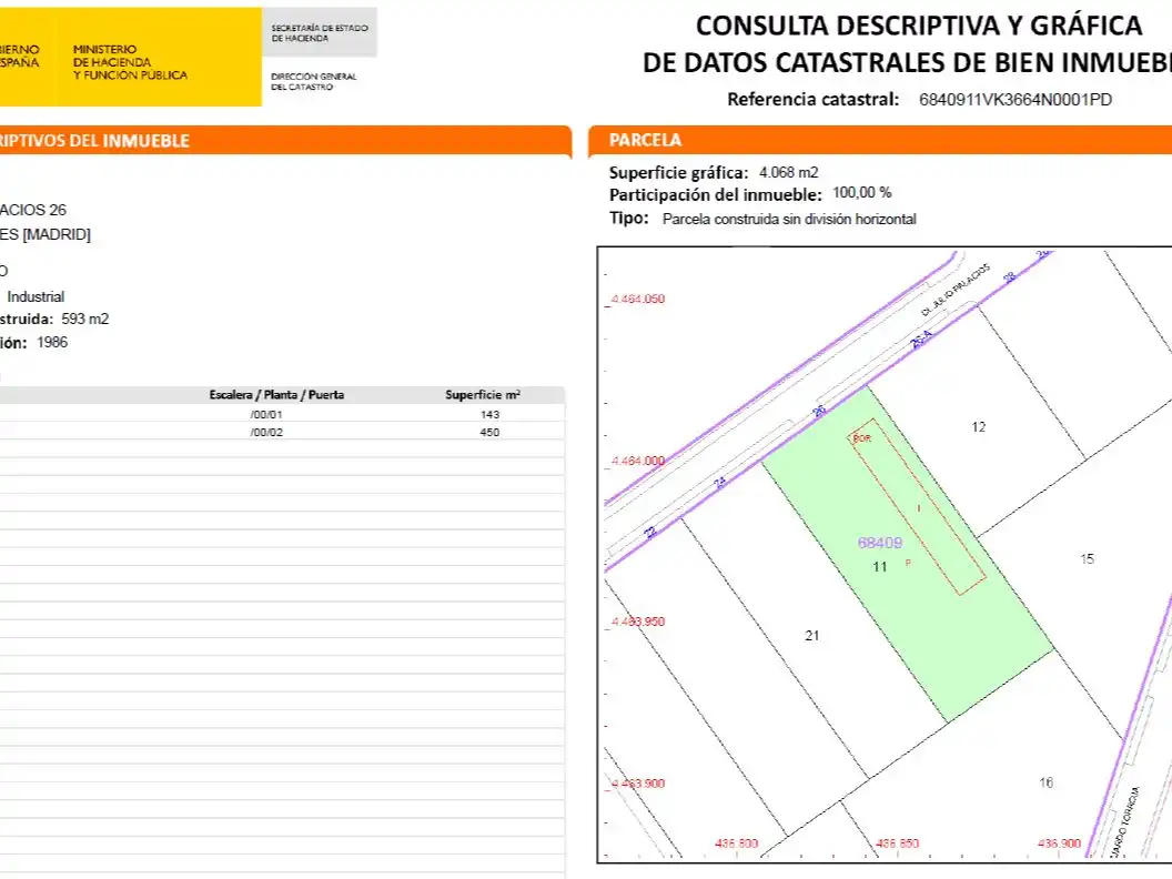 Terreno industrial en venta en Leganés